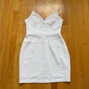 BCBG Elegant White Spaghetti Strap Dress